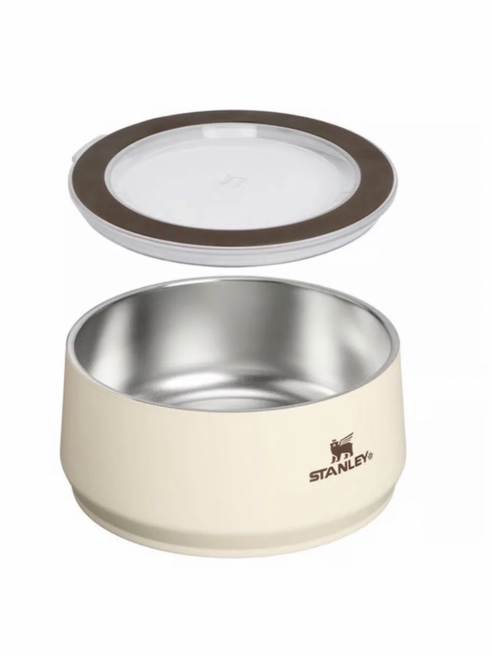 Stanley 6 Cup Stainless Pet Bowl Cream Western Dog Cat with Lid